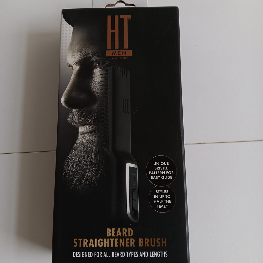 Black Beard Straightener Brush